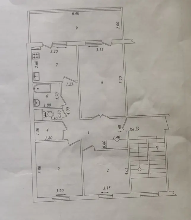 Продаётся 3-комнатная квартира, 77 м², 5/5 этаж — Юнусабадский район
