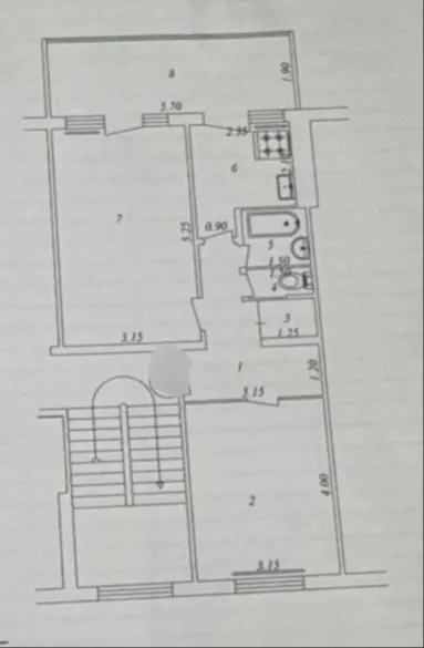 Sotiladi 2 xonali kvartira, 60 m², 3/4 qavat — Shayxontohur tumani