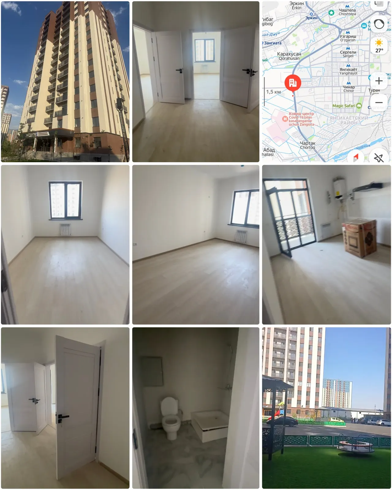 Sotiladi 2 xonali kvartira, 54.9 m², 7/16 qavat — Zangiota tumani