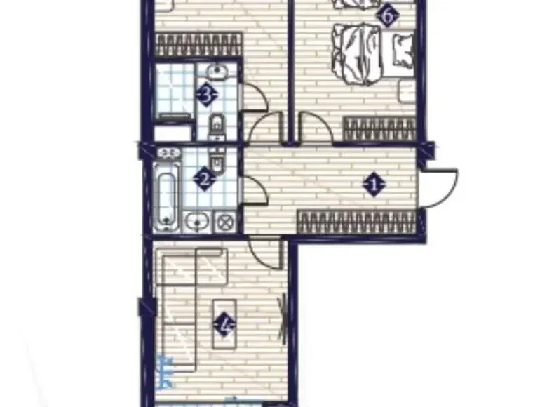 Сотилади 3 хонали квартира, 81 м², 9/14 қават — Юнусобод тумани