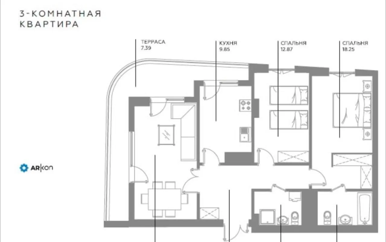 Sotiladi 4 xonali kvartira, 193 m², 8/15 qavat — Yashnobod tumani