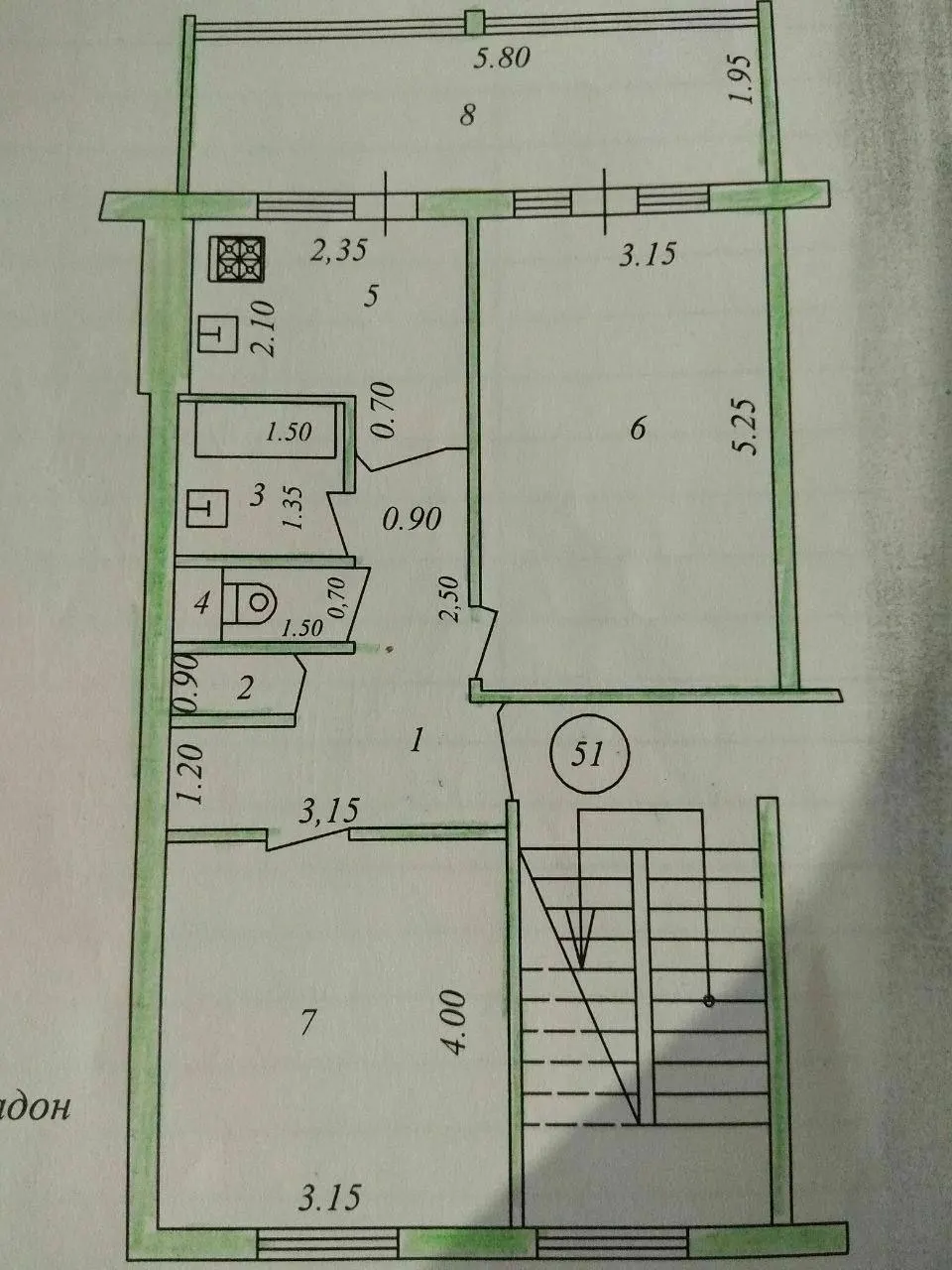 Сотилади 2 хонали квартира, 58 м², 4/5 қават — Юнусобод тумани