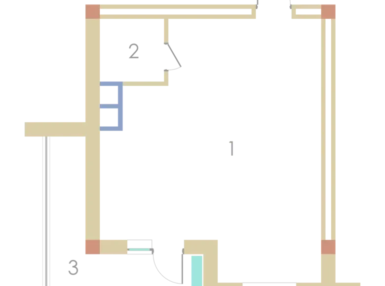 Сотилади 1 хонали квартира, 47 м², 4/9 қават — Мирзо Улуғбек тумани