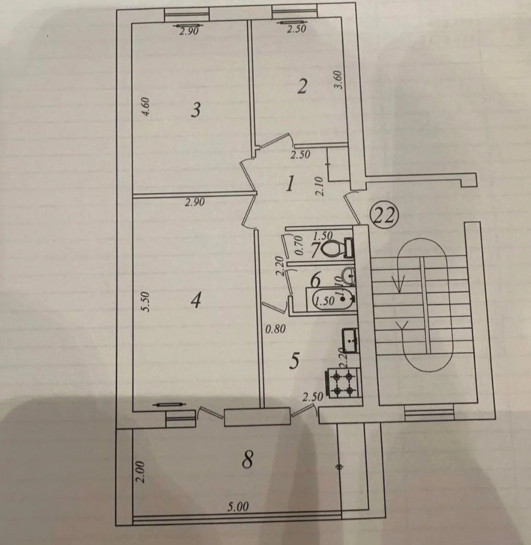 Sotiladi 3 xonali kvartira, 65 m², 4/5 qavat — Chilonzor tumani