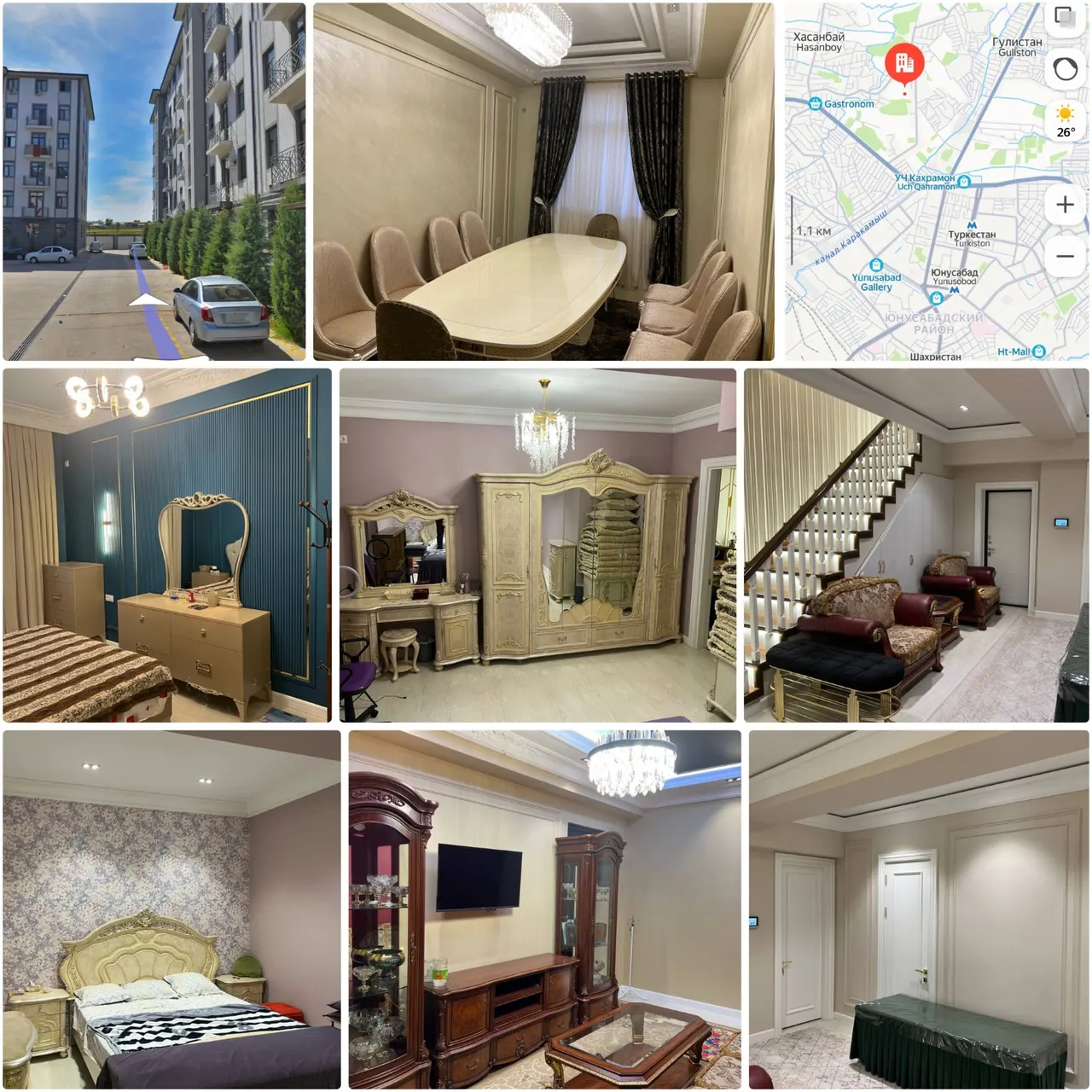 Сотилади 6 хонали квартира, 166 м², 1/6 қават — Тошкент тумани
