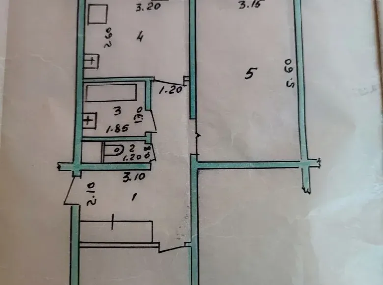 Sotiladi 2 xonali kvartira, 63 m², 5/5 qavat — Yakkasaroy tumani