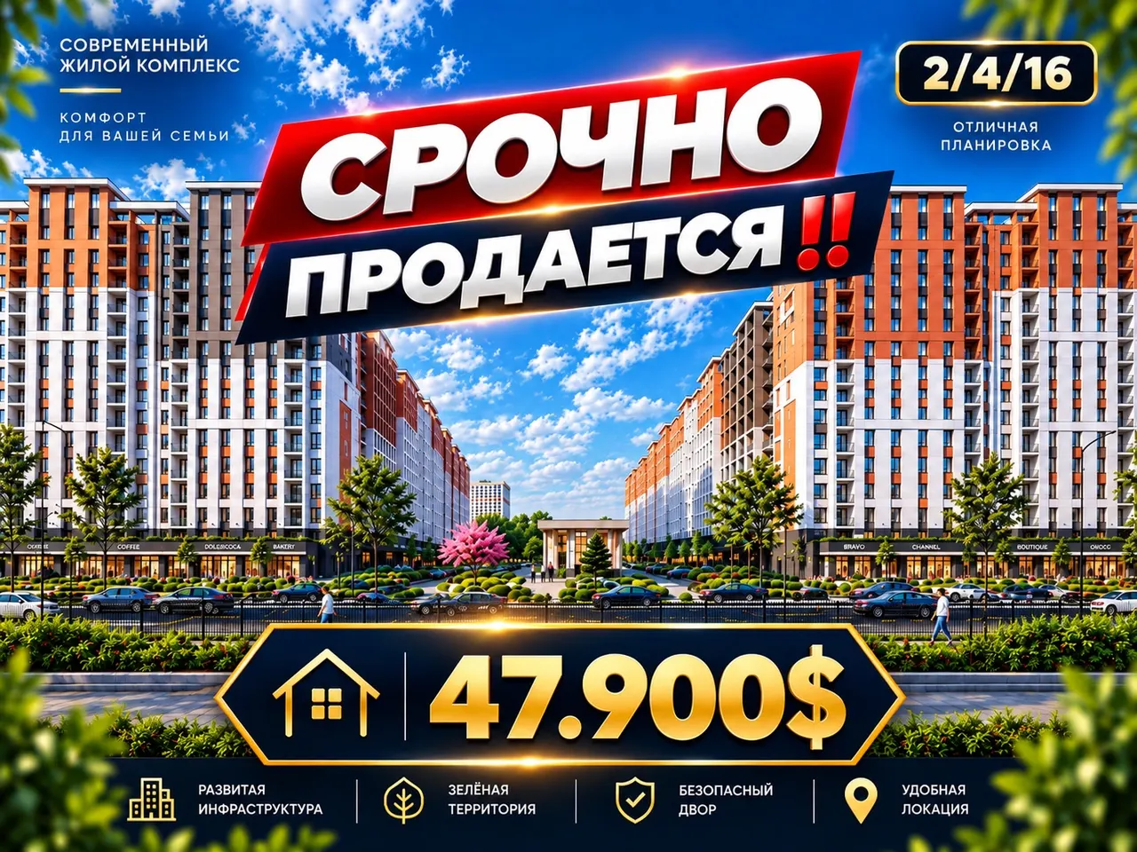 Sotiladi 2 xonali kvartira, 37 m², 4/16 qavat — Yashnobod tumani