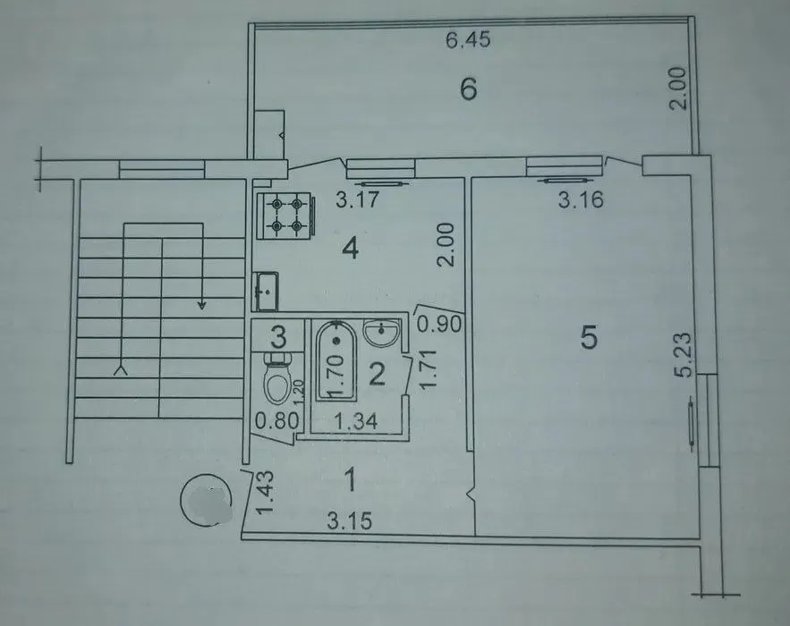 Сотилади 1 хонали квартира, 45 м², 4/5 қават — Мирзо Улуғбек тумани