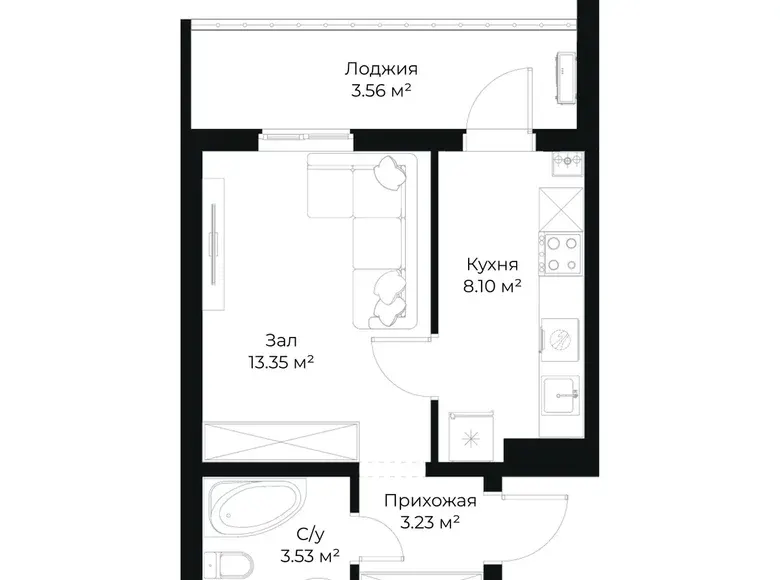 Сотилади 1 хонали квартира, 32 м², 2/16 қават — Яшнобод тумани