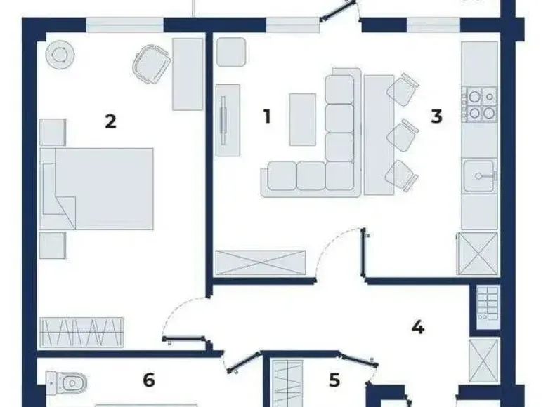 Сотилади 2 хонали квартира, 53 м², 4/10 қават — Юнусобод тумани