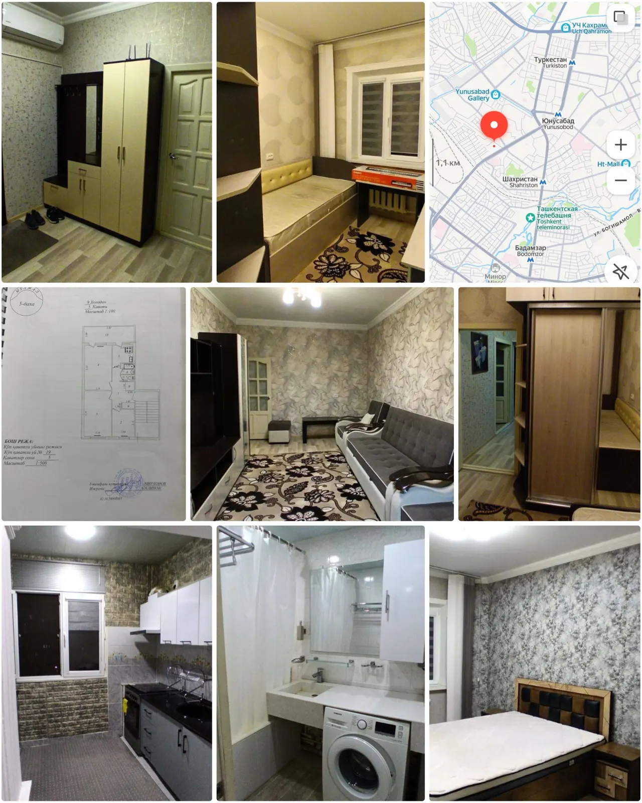Sotiladi 3 xonali kvartira, 70 m², 5/5 qavat — Yunusobod tumani