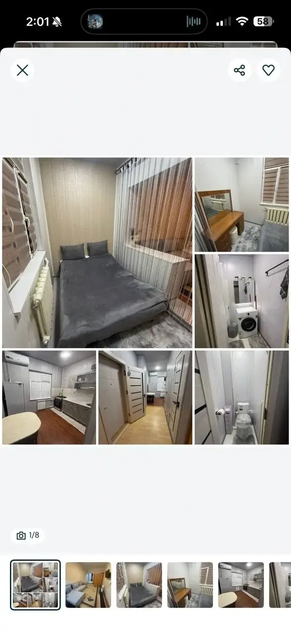 Ijaraga beriladi 1 xonali kvartira, 40 m², 2/9 qavat — Sergeli tumani