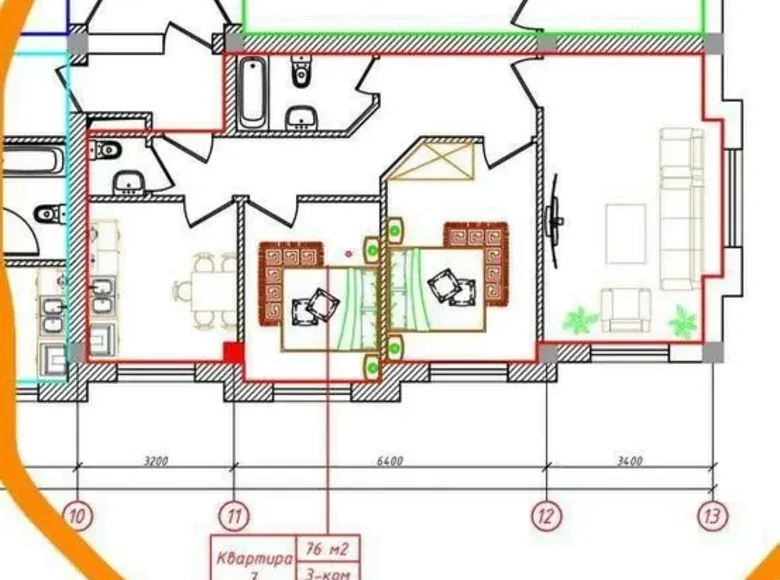 Sotiladi 3 xonali kvartira, 76 m², 4/5 qavat — Toshkent shahri