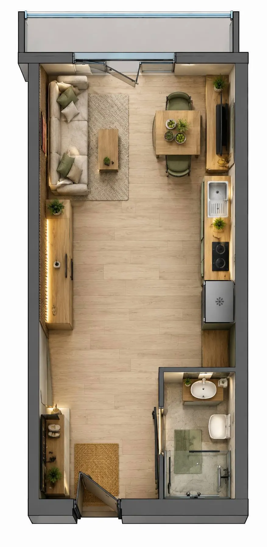 Сотилади 1 хонали квартира, 25 м², 9/24 қават — Яккасарой тумани
