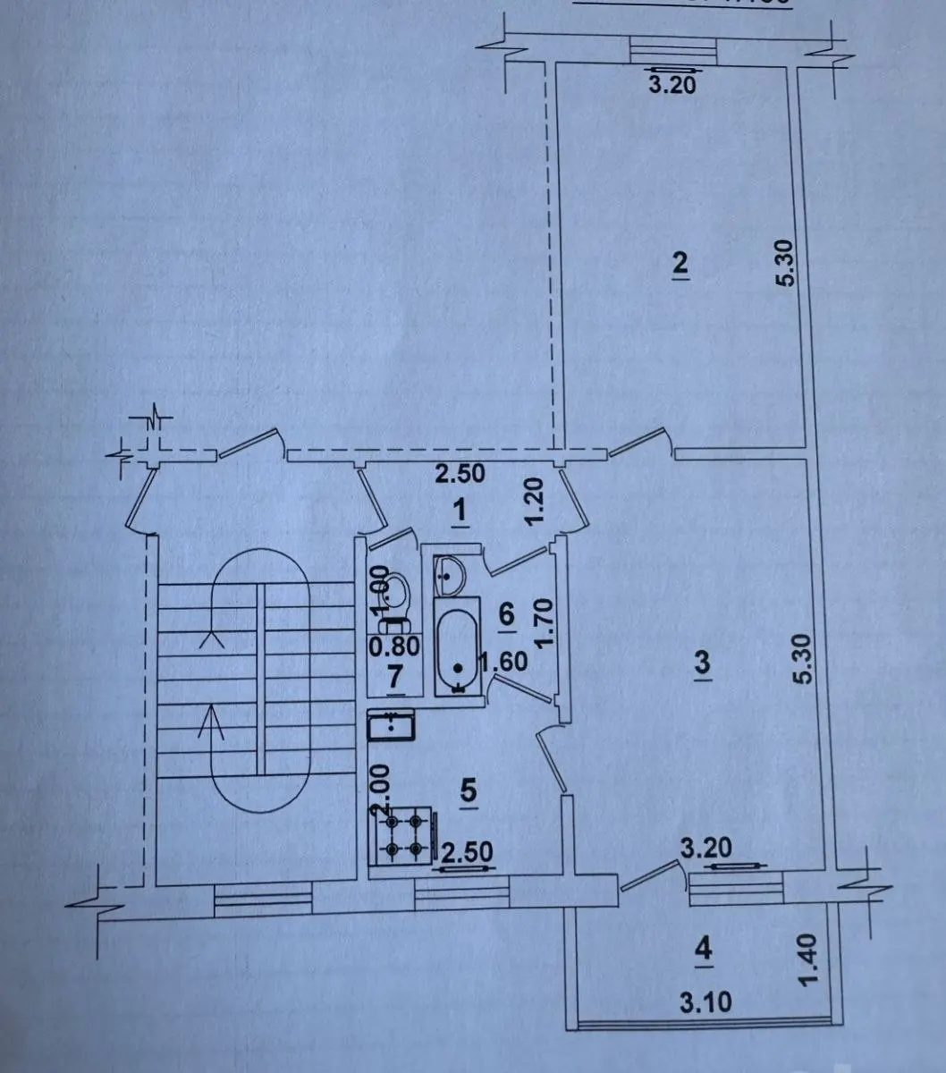 Sotiladi 2 xonali kvartira, 50 m², 4/4 qavat — Chilonzor tumani