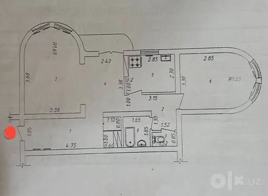 Sotiladi 2 xonali kvartira, 65 m², 10/16 qavat — Sergeli tumani