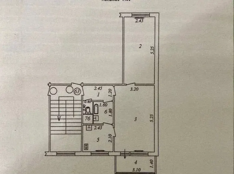 Sotiladi 2 xonali kvartira, 46 m², 1/4 qavat — Yashnobod tumani