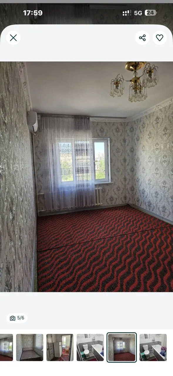 Сдаётся 2-комнатная квартира, 42 м², 3/5 этаж — Шайхантахурский район