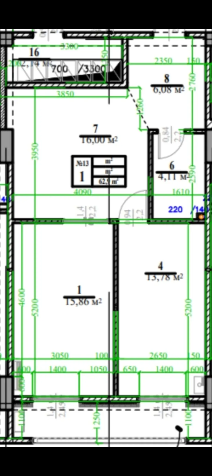 Сотилади 1 хонали квартира, 63 м², 3/7 қават — Бухоро шаҳри