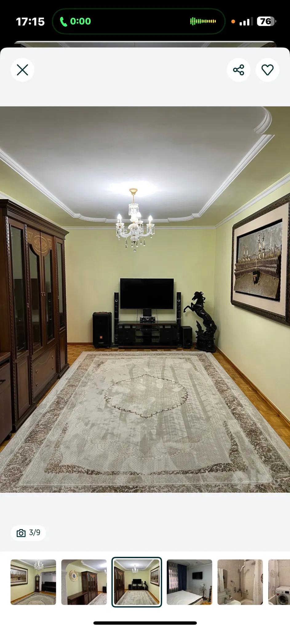 Сдаётся 3-комнатная квартира, 100 м², 2/8 этаж — Яшнабадский район
