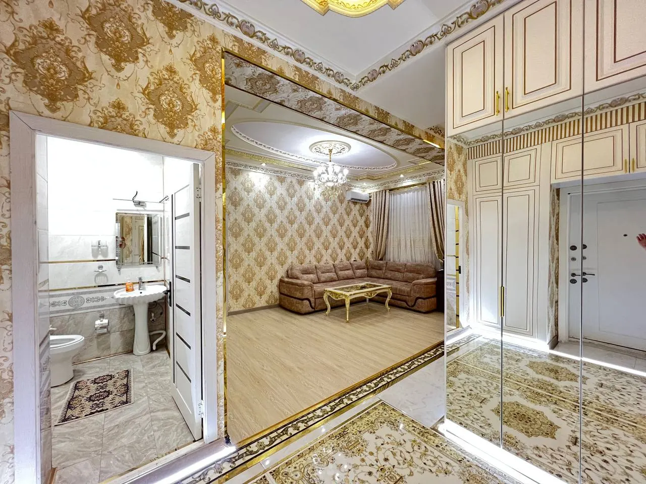 Кунлик ижарага 3 хонали квартира, 100 м², 4/7 қават — Шайхонтоҳур тумани