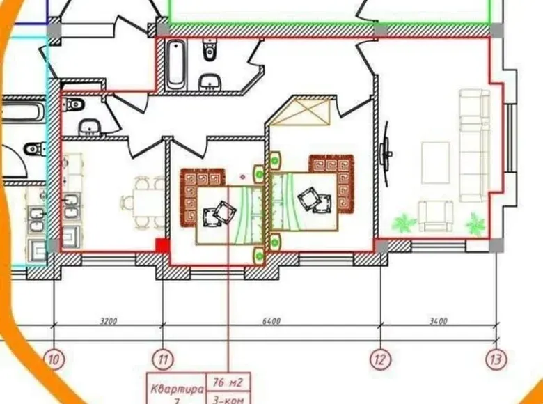 Продаётся 3-комнатная квартира, 76 м², 4/5 этаж — Ташкент