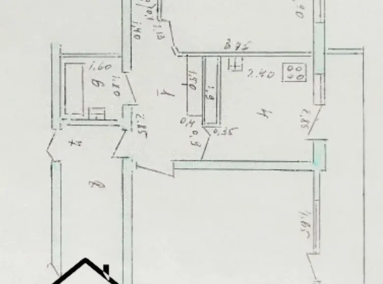 Сотилади 2 хонали квартира, 58 м², 4/9 қават — Чилонзор тумани