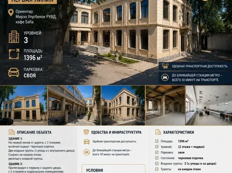 Продаётся коммерческое помещение, 1396 м² — Мирзо-Улугбекский район