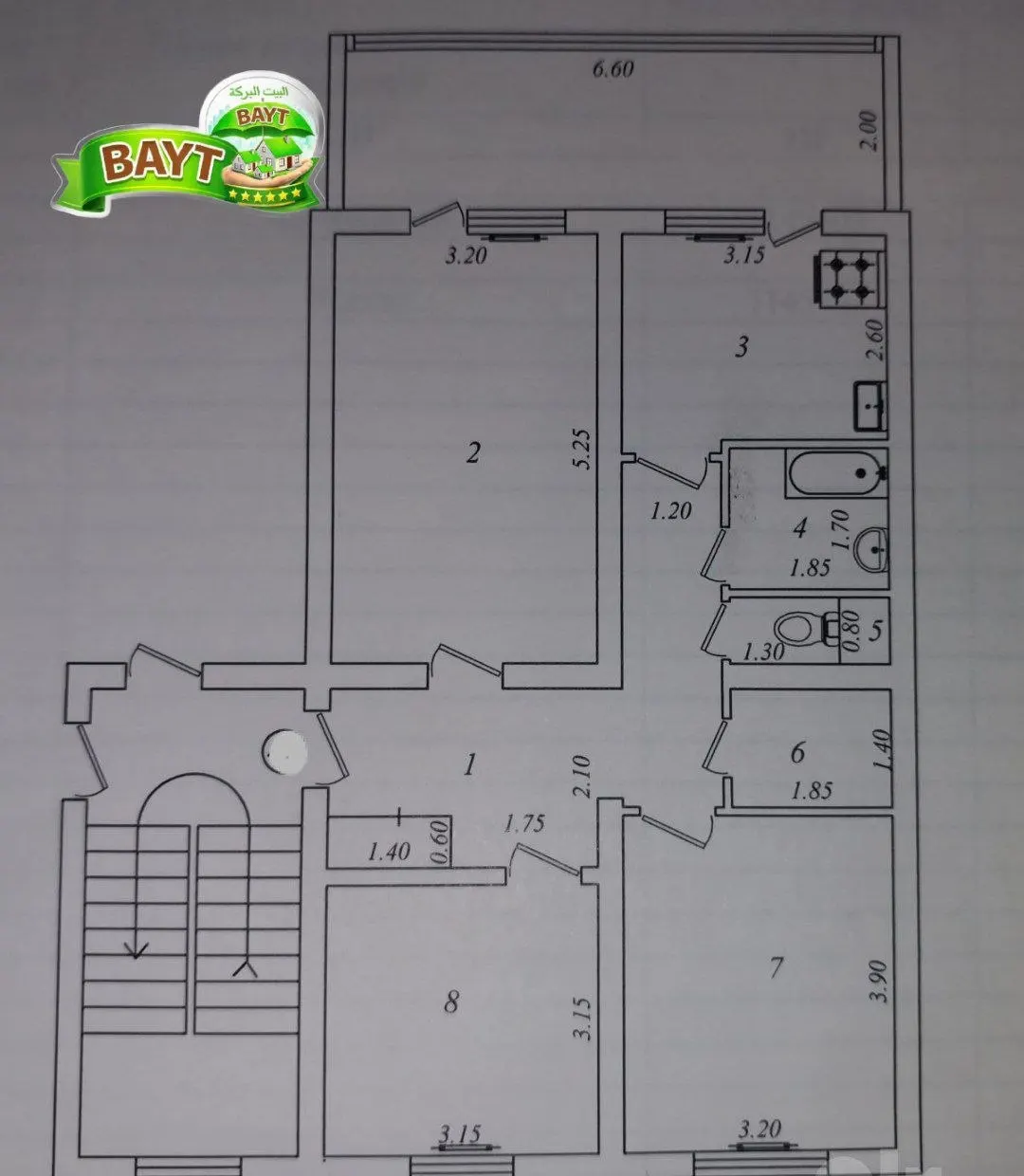 Sotiladi 3 xonali kvartira, 78 m², 3/4 qavat — Uchtepa tumani