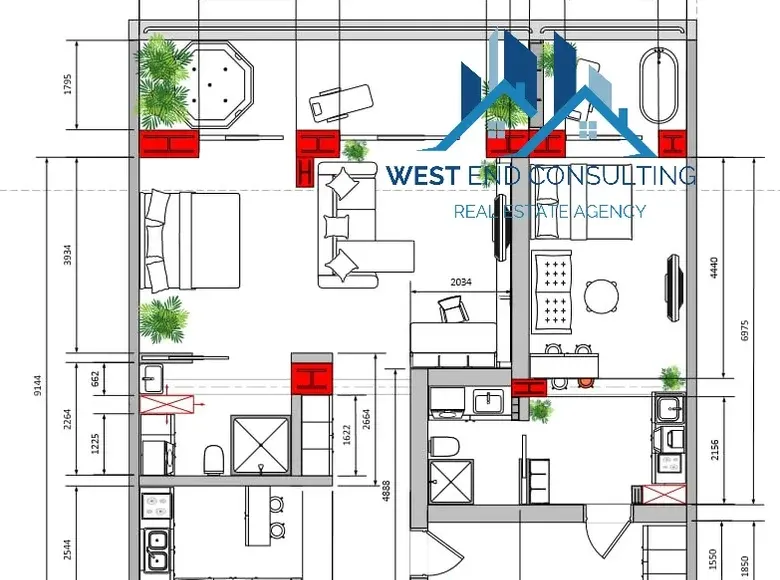 Sotiladi 4 xonali kvartira, 139 m², 8/8 qavat — Yakkasaroy tumani