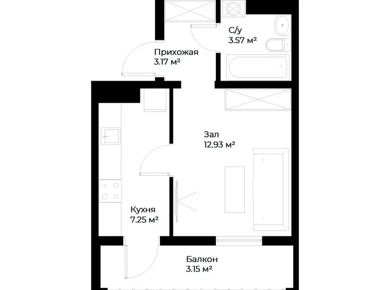 Продаётся 1-комнатная квартира, 30 м², 2/16 этаж — Мирабадский район