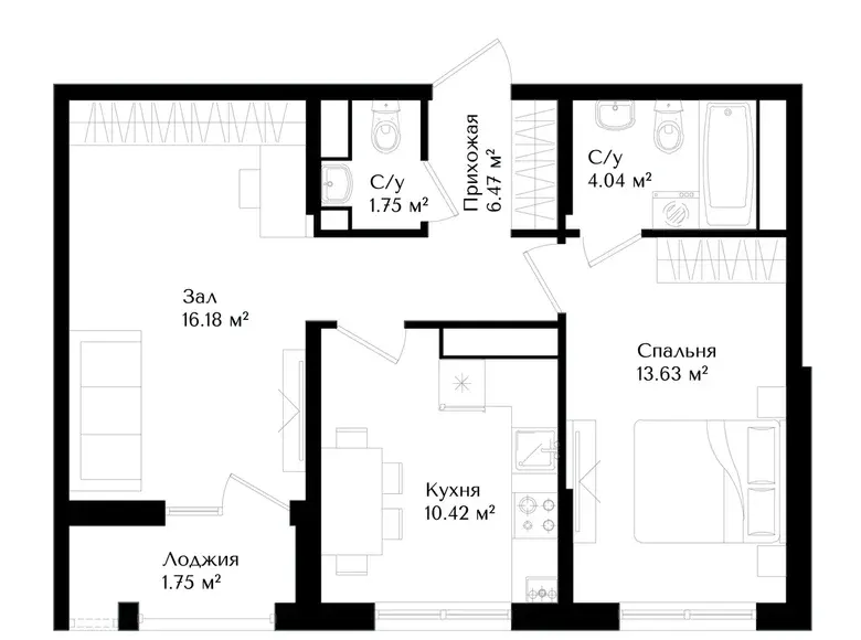 Продаётся 2-комнатная квартира, 54 м², 13/16 этаж — Яшнабадский район