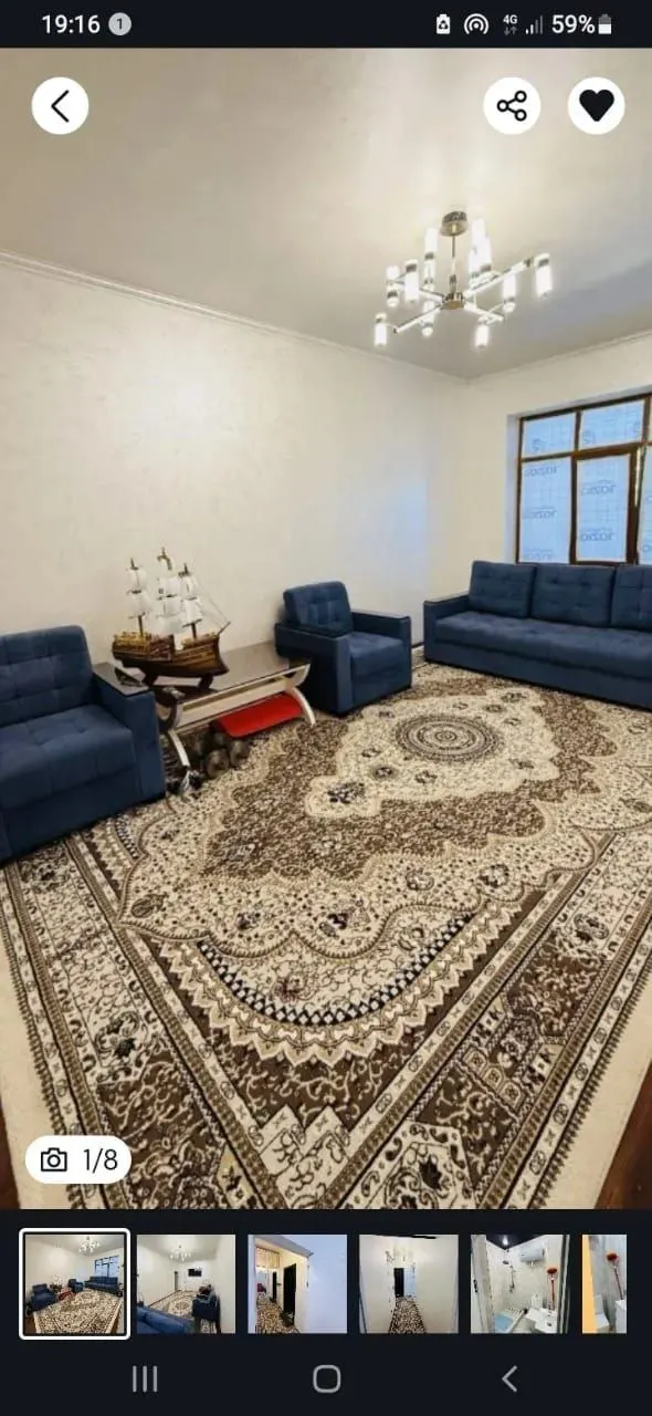 Сдаётся 1-комнатная квартира, 40 м², 2/5 этаж — Бухара