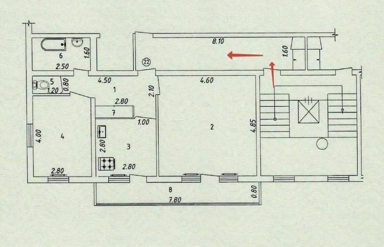 Sotiladi 2 xonali kvartira, 60 m², 7/9 qavat — Uchtepa tumani