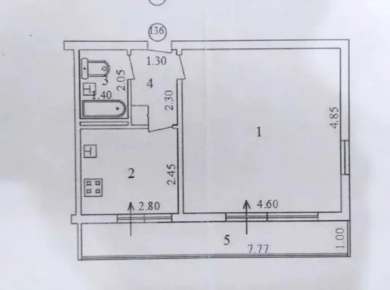 Продаётся 1-комнатная квартира, 42 м², 9/9 этаж — Яшнабадский район