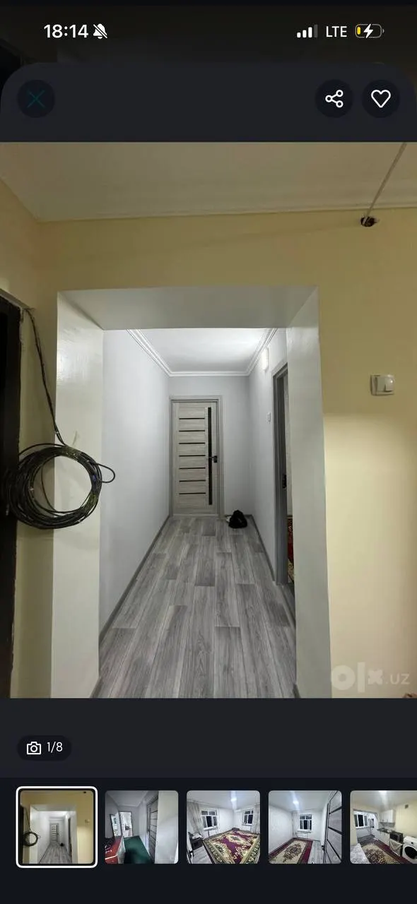Ижарага берилади 2 хонали квартира, 50 м², 2/4 қават — Учтепа тумани