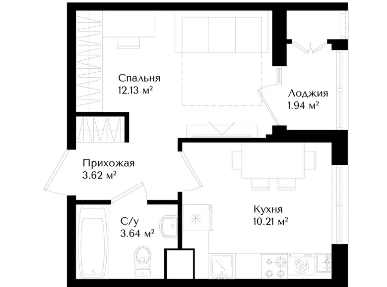 Сотилади 1 хонали квартира, 31 м², 5/16 қават — Яшнобод тумани