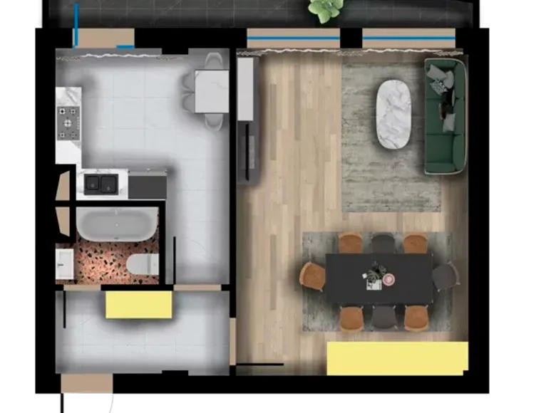 Сотилади 1 хонали квартира, 41 м², 1/9 қават — Яккасарой тумани
