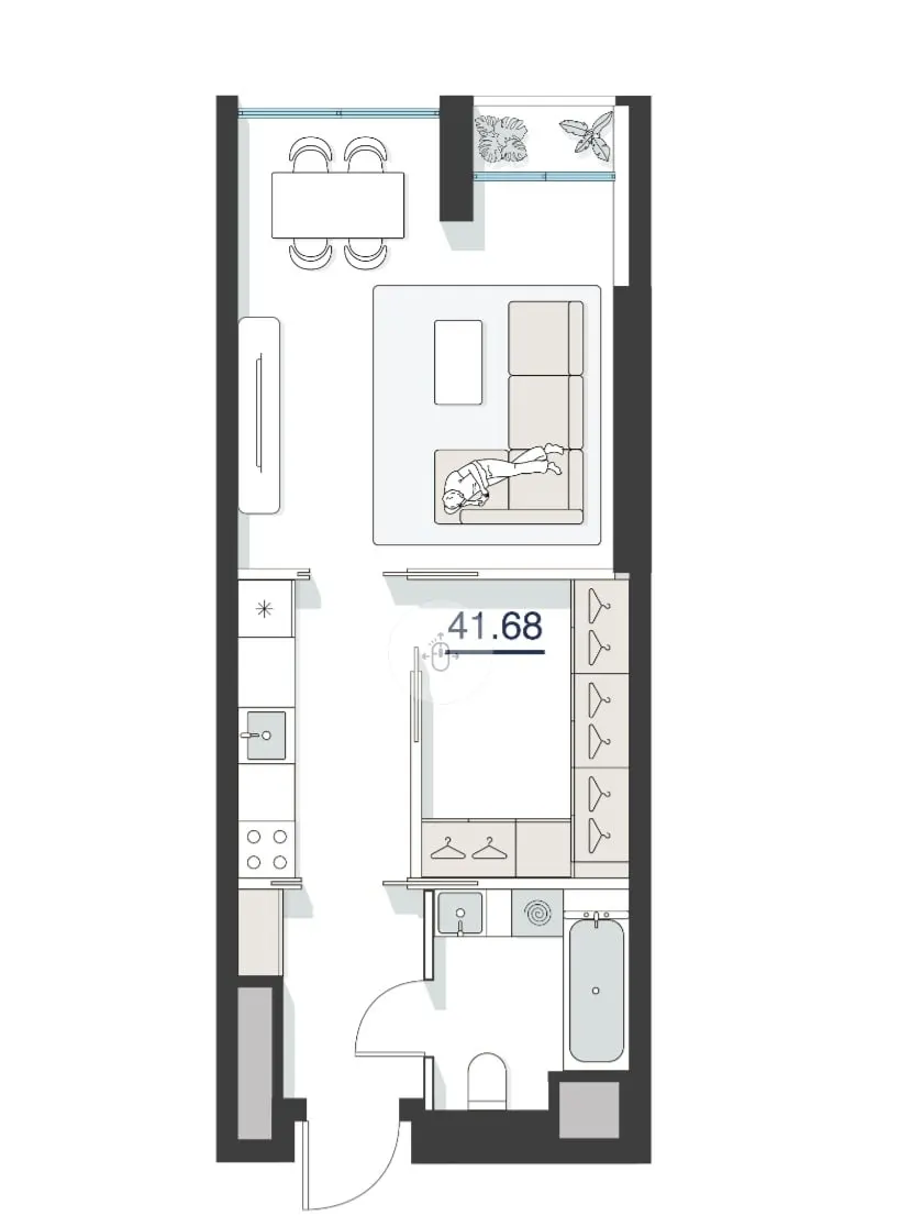 Sotiladi 2 xonali kvartira, 42 m², 12/22 qavat — Shayxontohur tumani