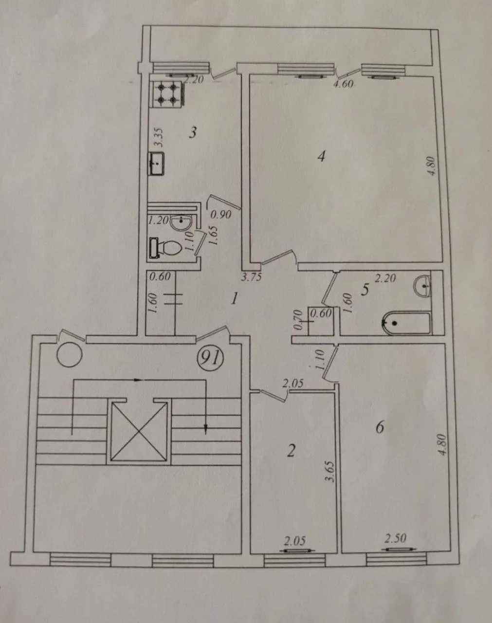 Сотилади 3 хонали квартира, 72 м², 6/9 қават — Юнусобод тумани
