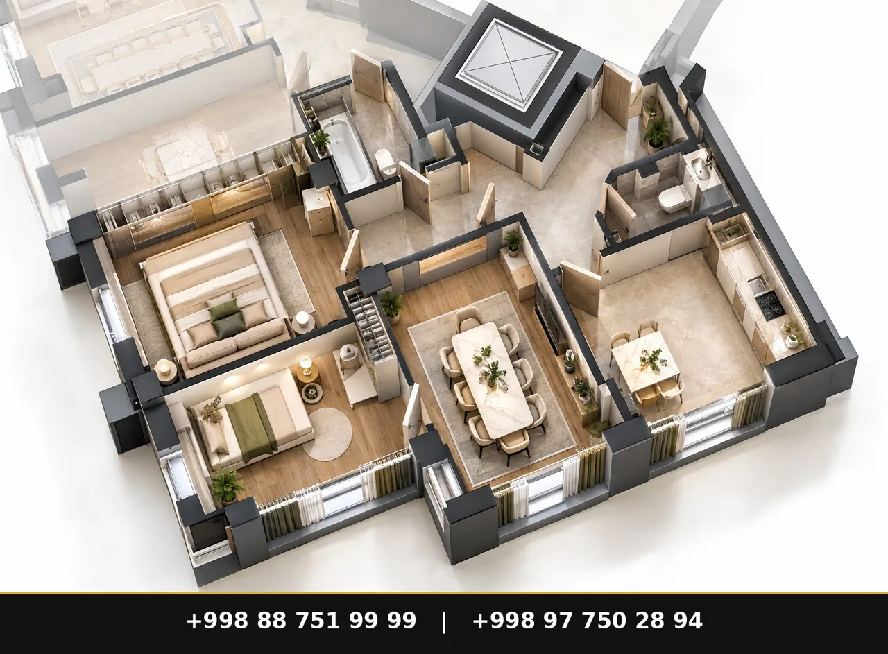 Сотилади 2 хонали квартира, 72 м², 8/12 қават — Яшнобод тумани