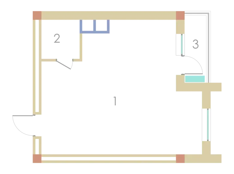 Сотилади 1 хонали квартира, 43 м², 4/9 қават — Мирзо Улуғбек тумани