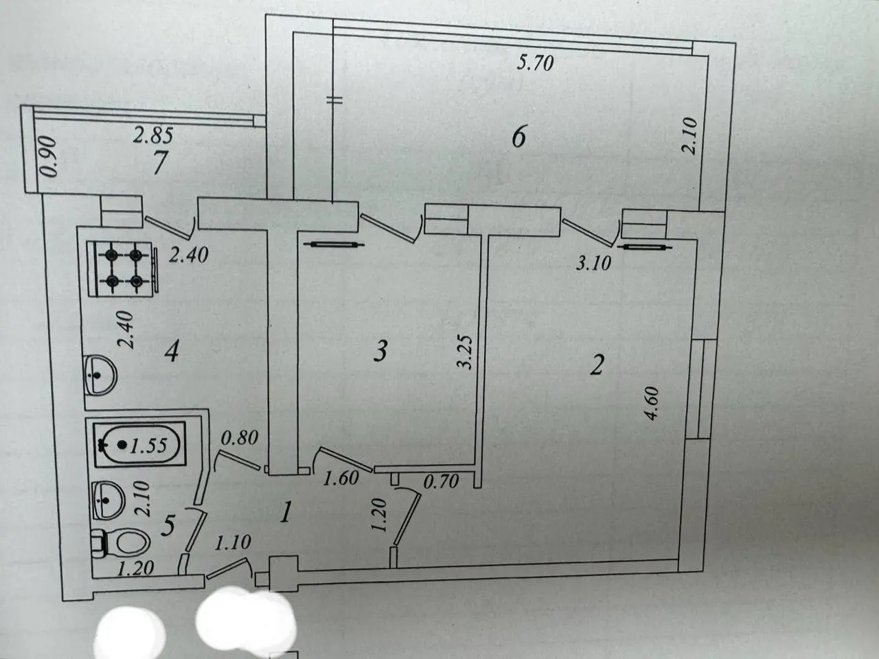 Продаётся 2-комнатная квартира, 54 м², 4/5 этаж — Чиланзарский район