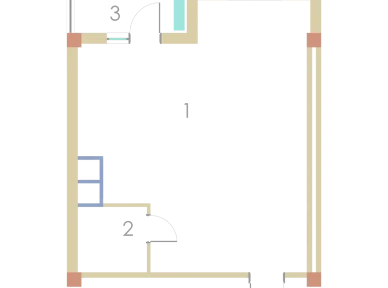 Сотилади 1 хонали квартира, 43 м², 8/10 қават — Мирзо Улуғбек тумани