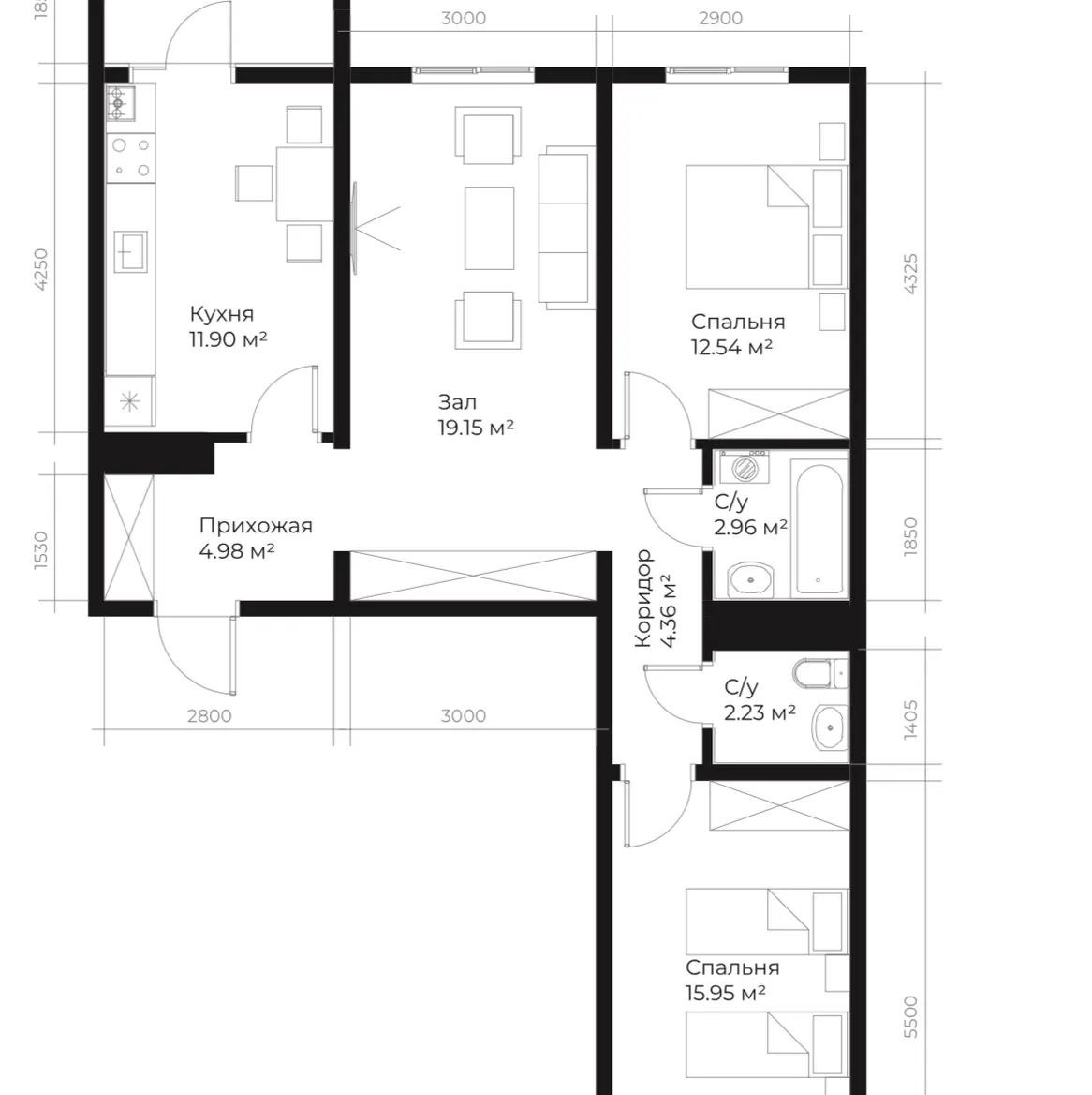 Сотилади 3 хонали квартира, 77,4 м², 3/16 қават — Мирзо Улуғбек тумани