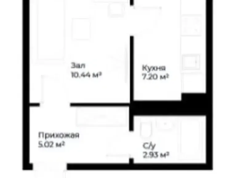 Сотилади 1 хонали квартира, 29 м², 2/16 қават — Миробод тумани