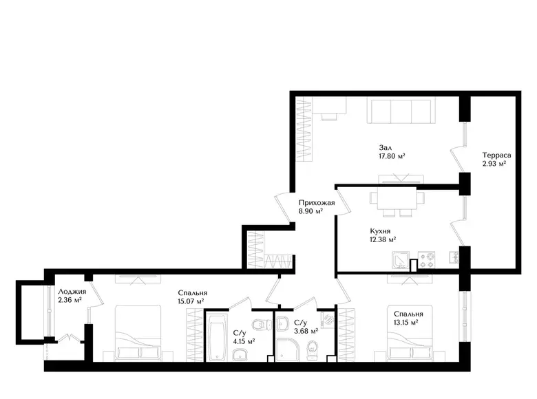 Сотилади 3 хонали квартира, 76 м², 1/16 қават — Яшнобод тумани