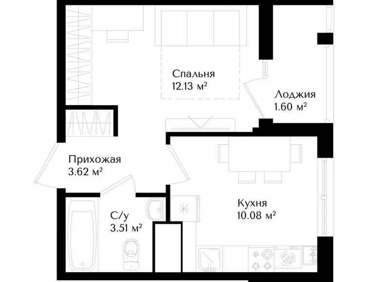 Продаётся 1-комнатная квартира, 30 м², 9/16 этаж — Яшнабадский район