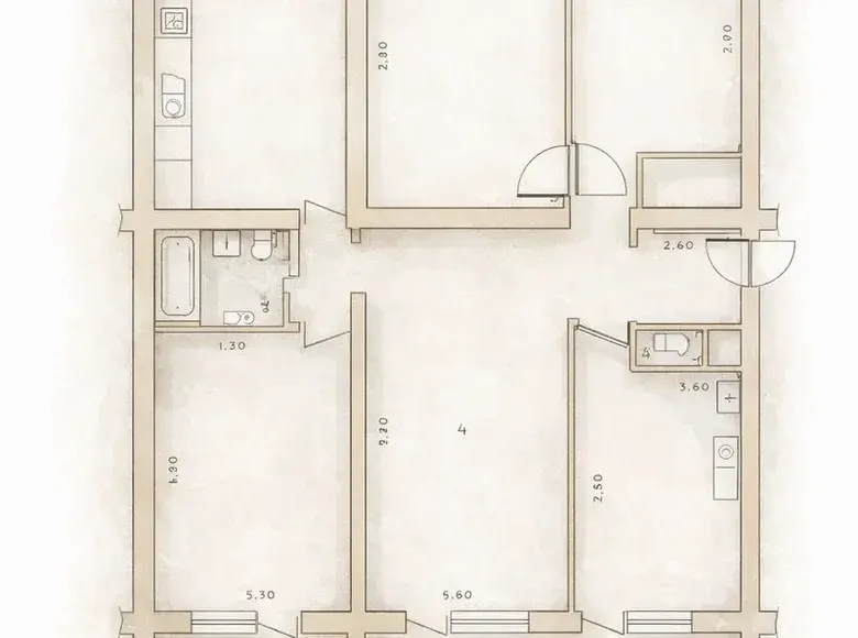 Sotiladi 4 xonali kvartira, 122 m², 4/6 qavat — Mirzo Ulugʻbek tumani