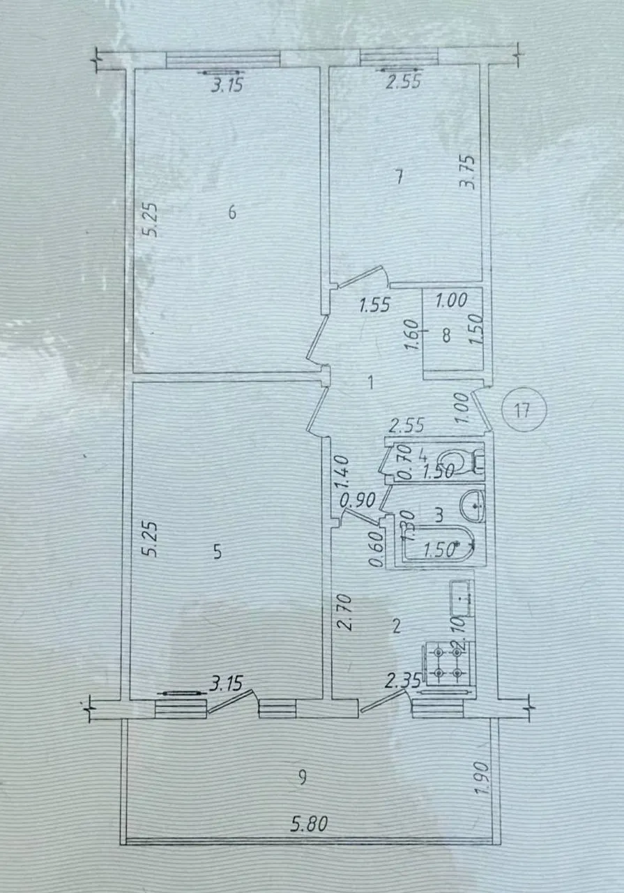 Продаётся 3-комнатная квартира, 70 м², 2/5 этаж — Алмазарский район